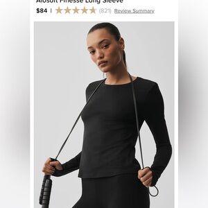 ALO Long Sleeve Athletic Top in black